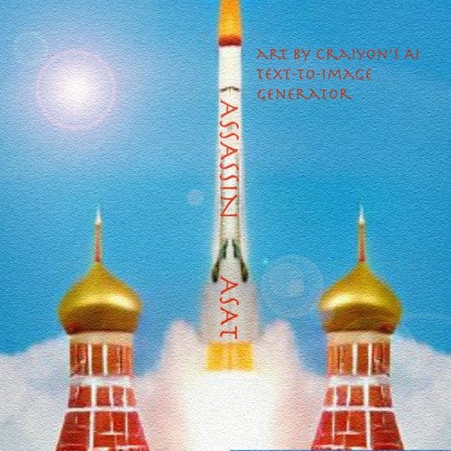 **Craiyon ASAT Test** Twin **Red Spires** Test Russian_rocket_surrounded_by_colorful_Kremlin_buildings.jpg