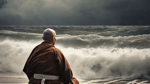 A_monk_sits_calmly_as_storms_rage,_inner_stillness_granting_outer_strength_to_weather_life's_waves_serenely_as_Compassion's_light_buoys_Hope..png