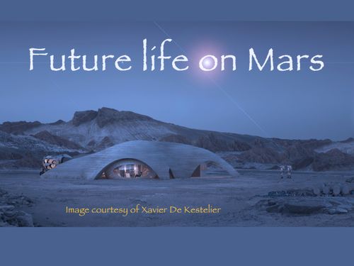2.88 bordered Future life on Mars - habitat with 2 astronauts by Hassell, v2.8, image courtesy of Xavier De Kestelier.jpg